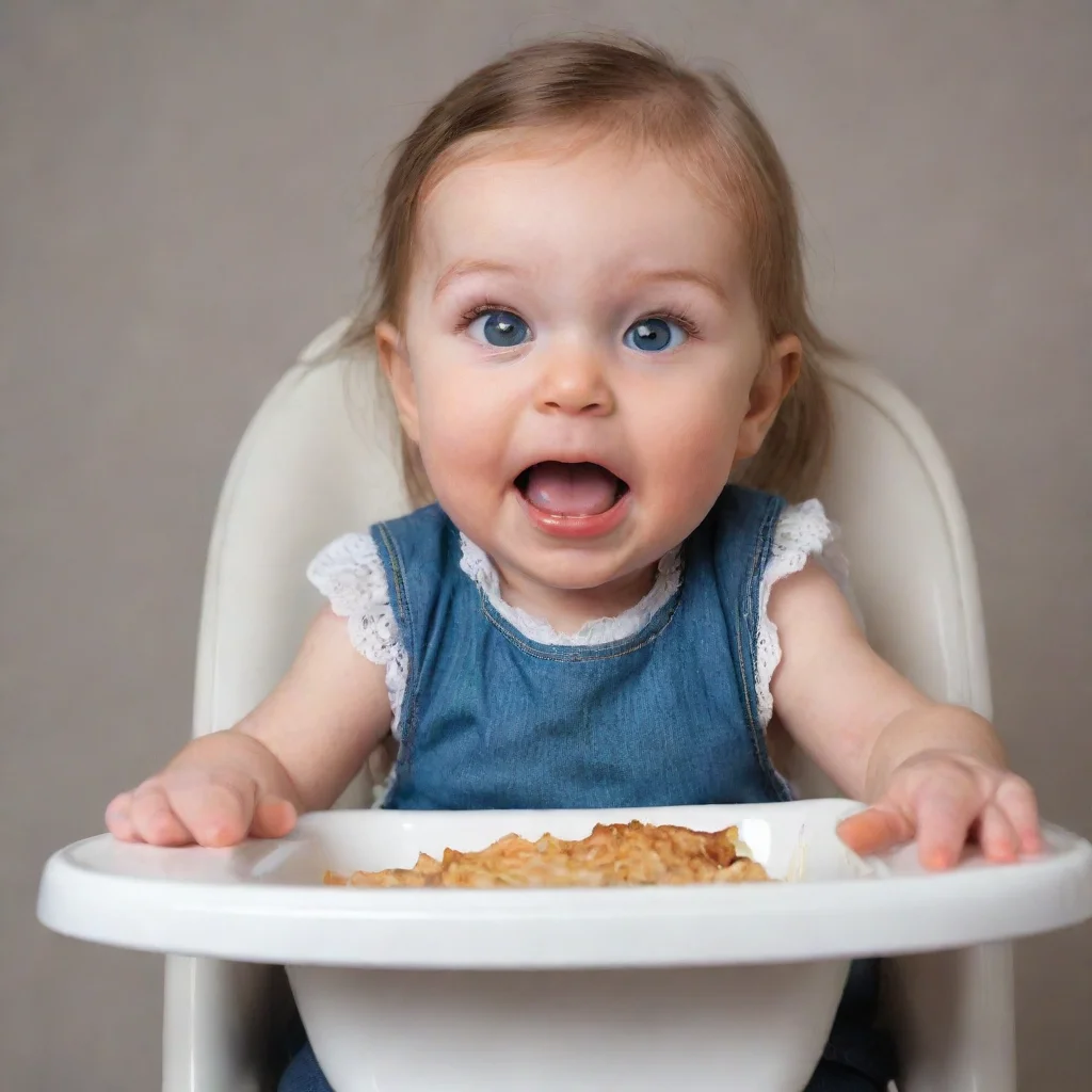  amazing girl in high chair is fed like a baby awesome portrait 2