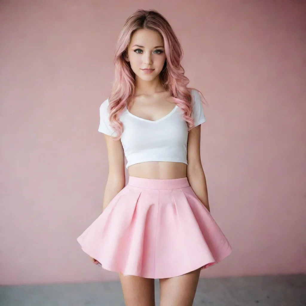 ai amazing girl pink skirt awesome portrait 2