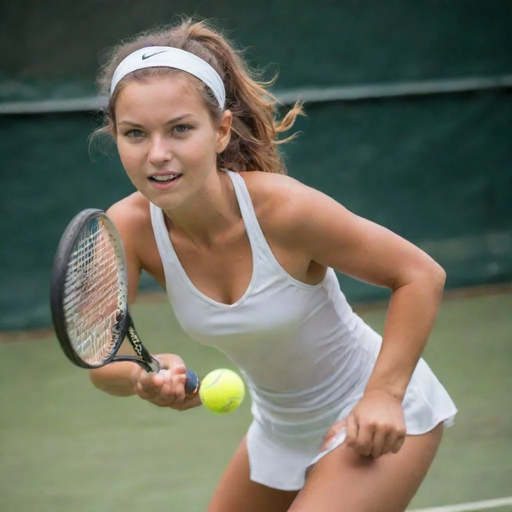 amazing girl playing tennis awesome portrait 2