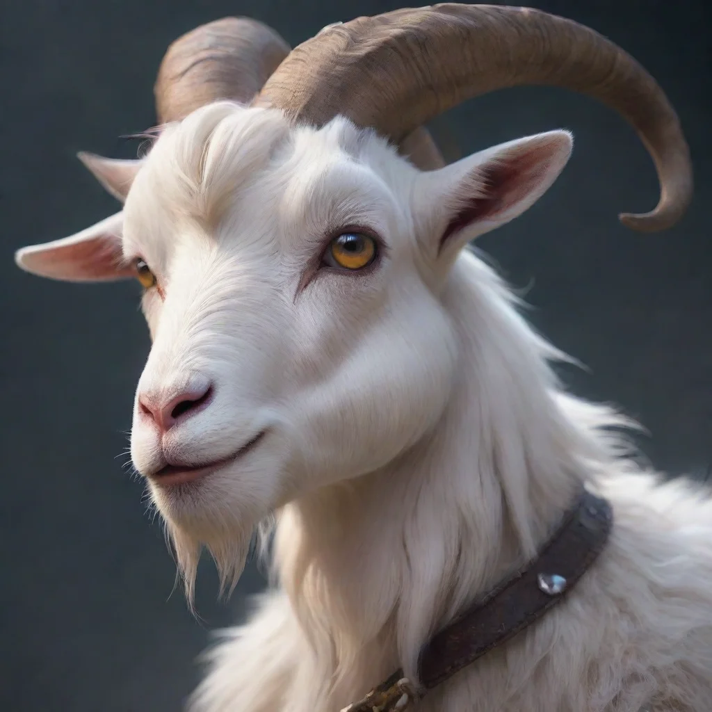 ai amazing goat character fantasy style anime goat cool chill character hd beauty grace honor strong character portrait art