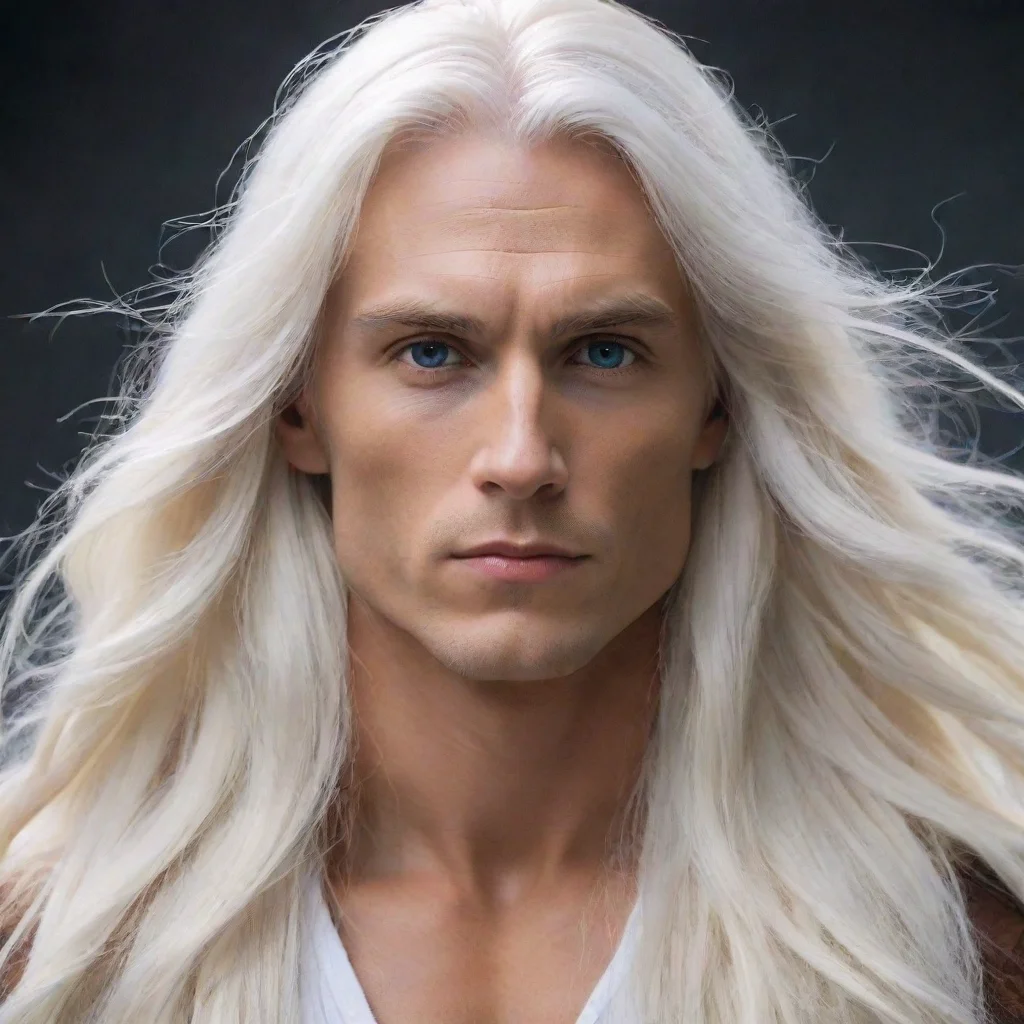 ai amazing god majestic masculine handsomewhite long hair awesome portrait 2