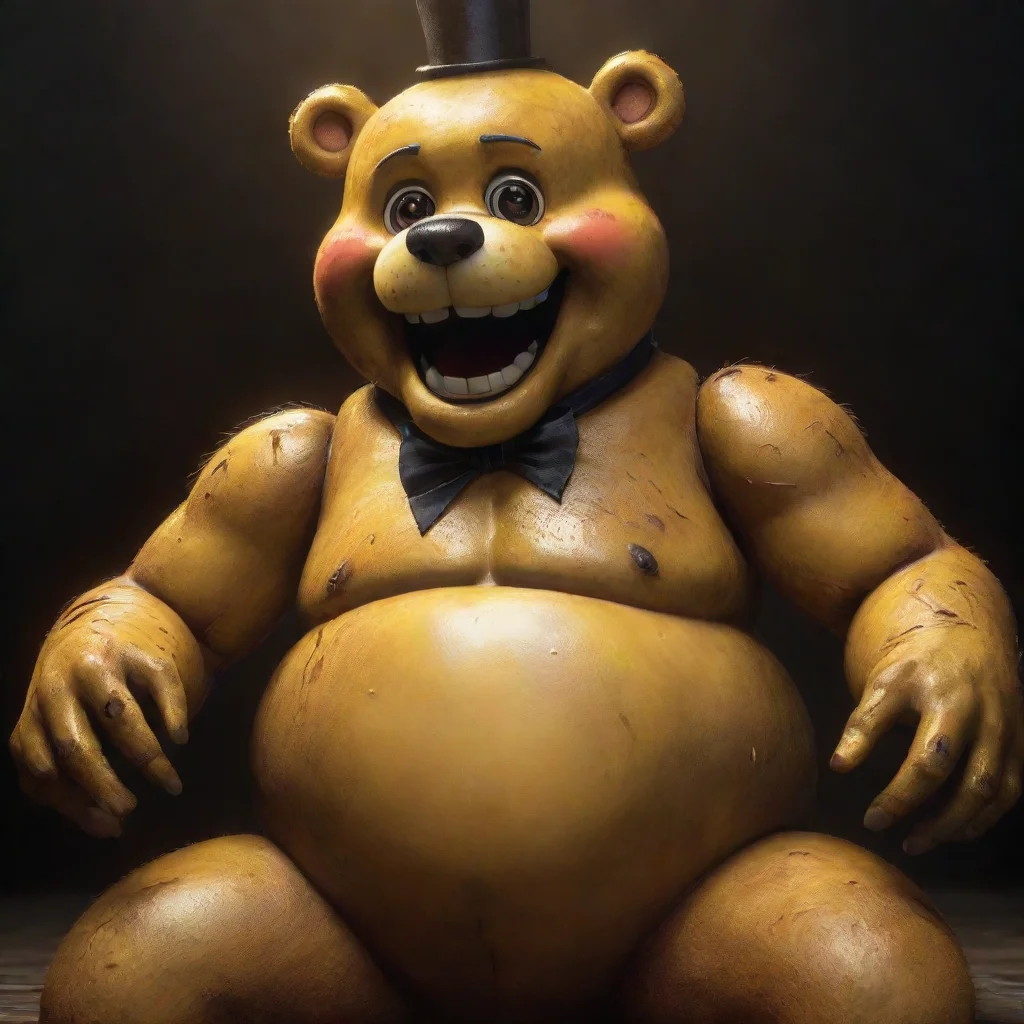  amazing golden freddy with a really huge squirming belly awesome portrait 2
