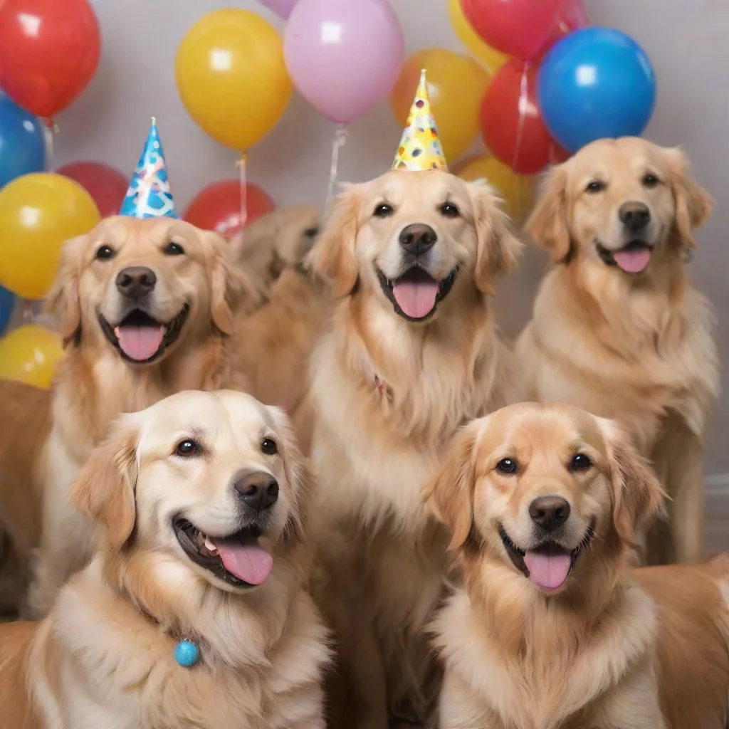 amazing golden retriever dog partyawesome portrait 2