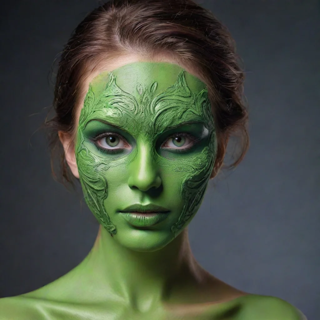 ai amazing green mask awesome portrait 2