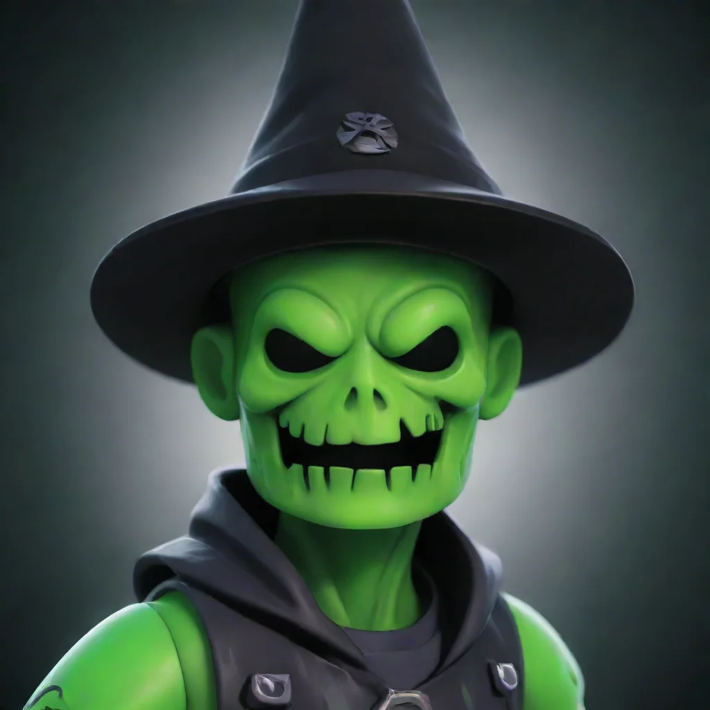 ai amazing green roblox zombie with a sick face and overseer witch hat and helmet awesome portrait 2