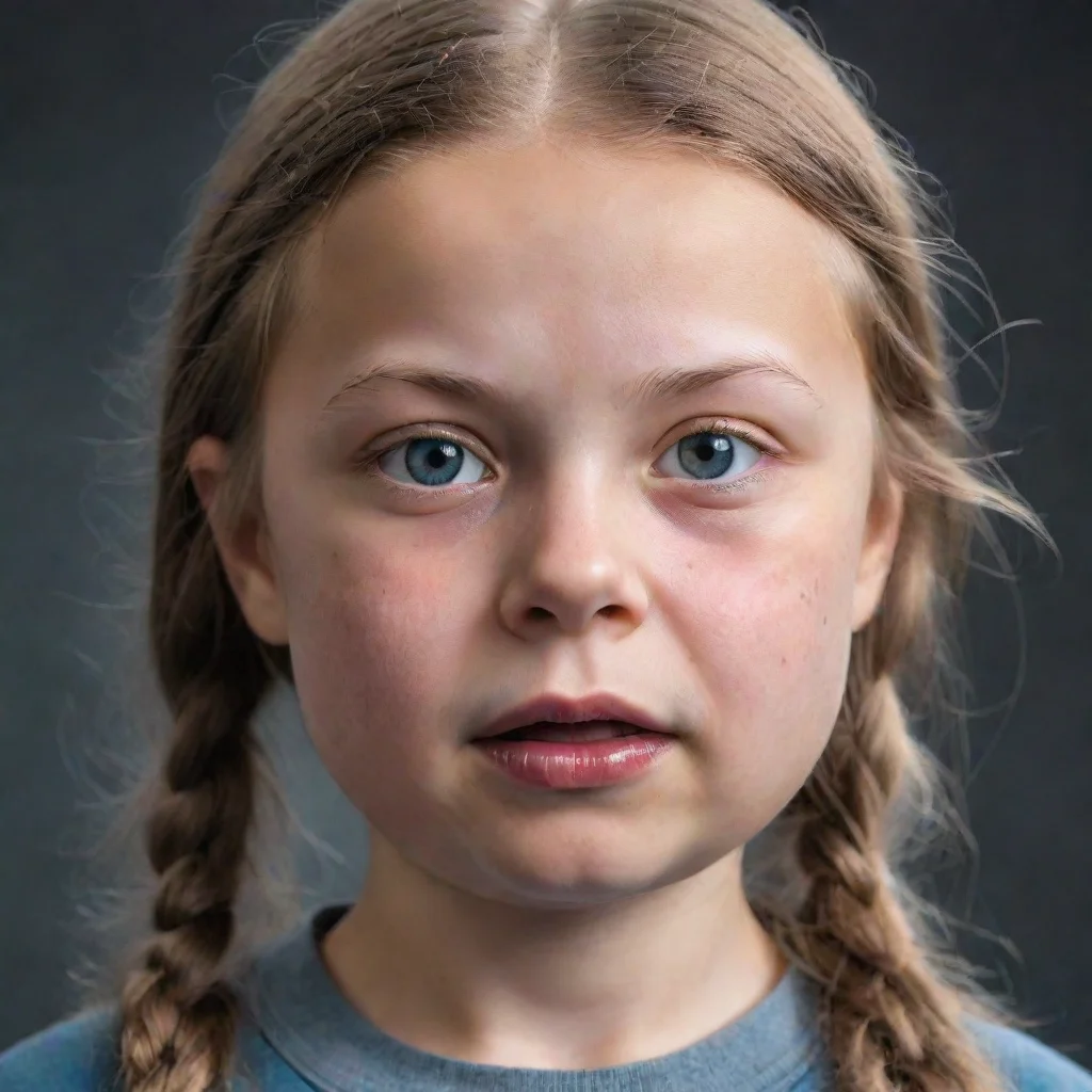 ai amazing greta thunberg sperm in her faceawesome portrait 2 tall