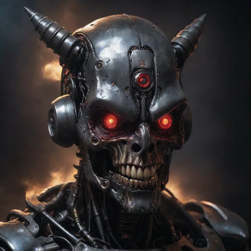 ai amazing grimdark demon possession of evil robot awesome portrait 2