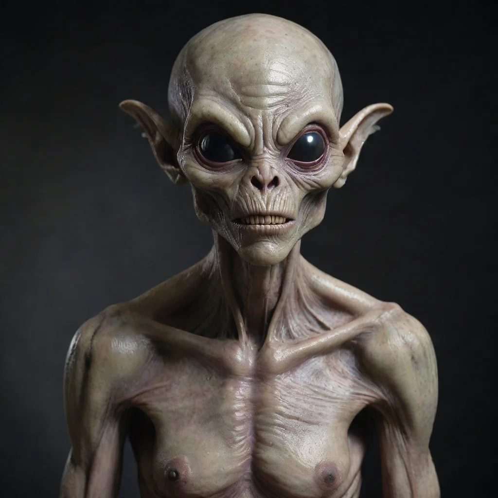 ai amazing grotesque alien standing full frontal detailed skin awesome portrait 2