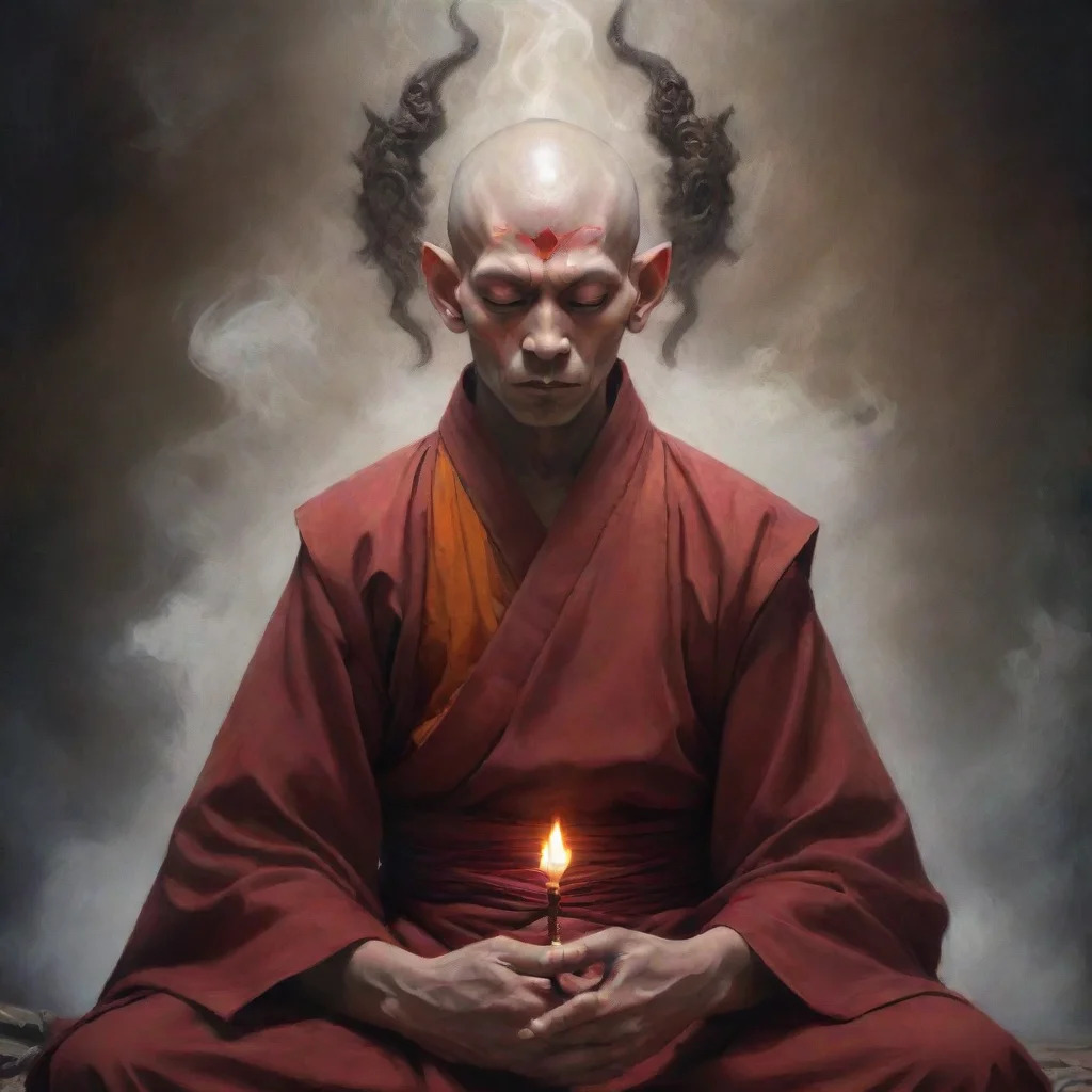 ai amazing half demon half monk meditationawesome portrait 2