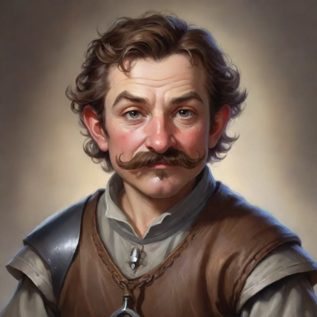 ai amazing halfling cleric with moustache awesome portrait 2