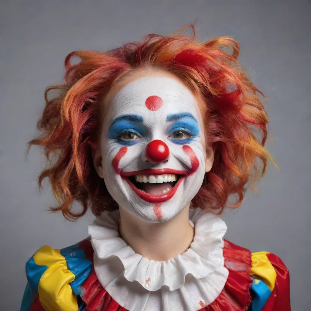  amazing happy clown girl pie in the face awesome portrait 2
