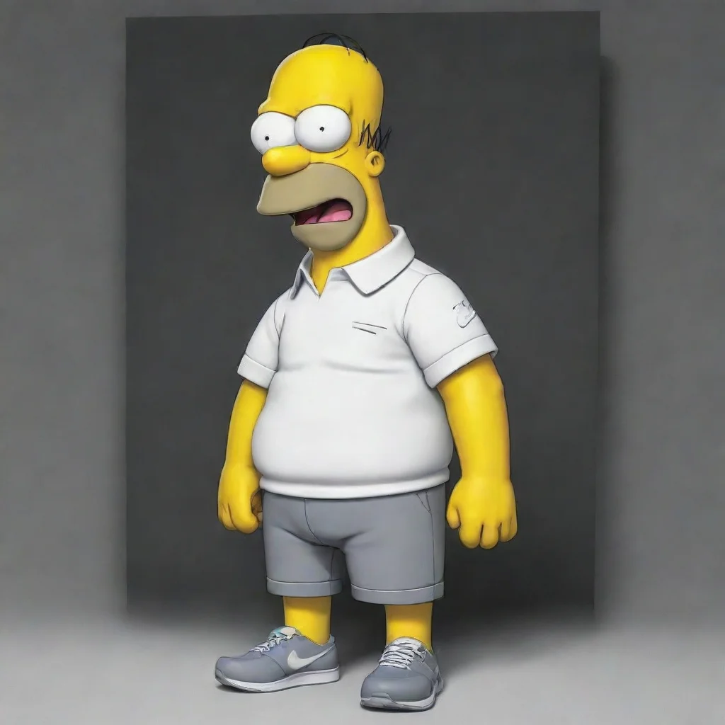 ai amazing homer simpson with nike tech awesome portrait 2