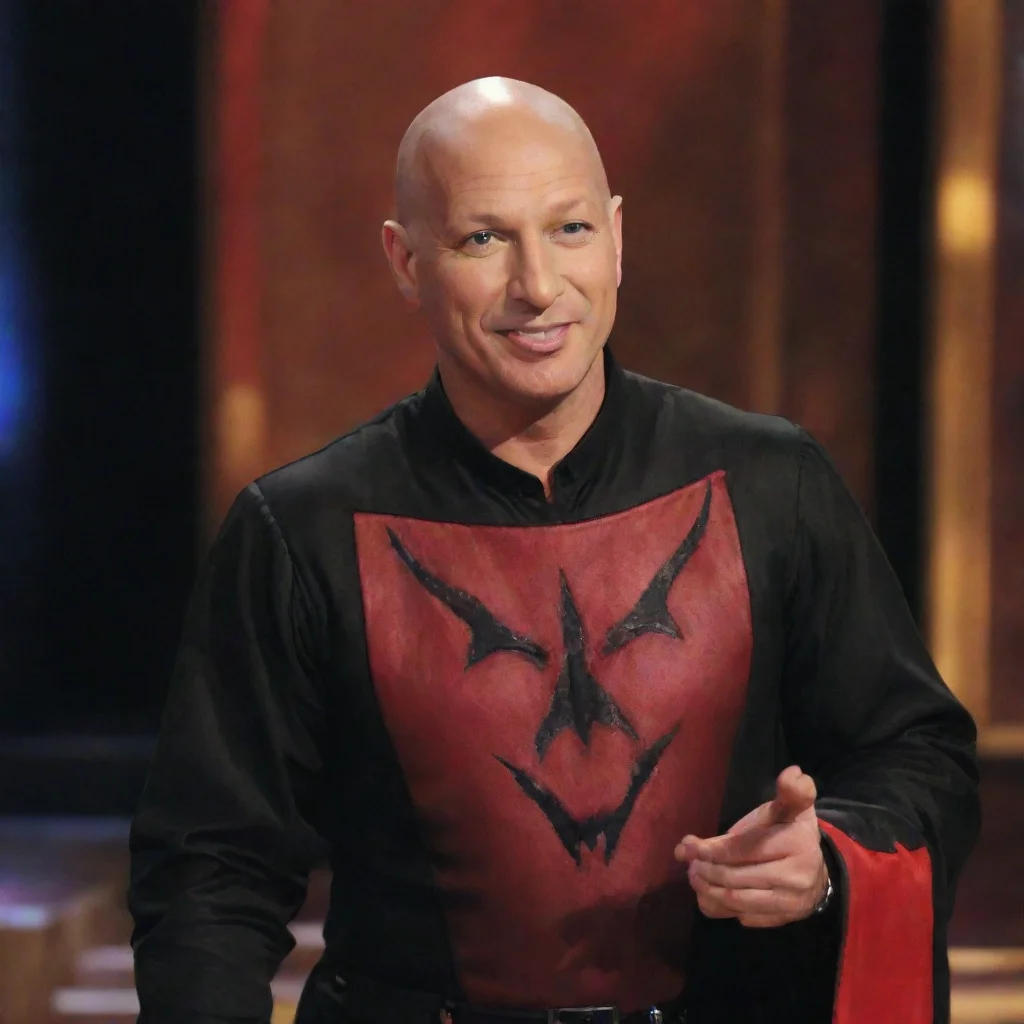 ai amazing howie mandel as a devil from dungeons and dragons on the set of deal or no deal awesome portrait 2