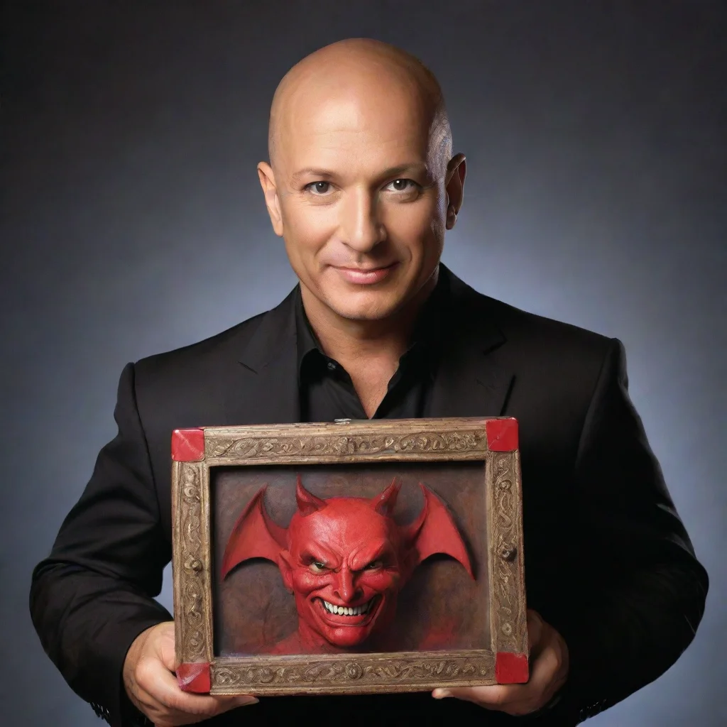 ai amazing howie mandel as a devil from dungeons and dragons with a case from the show deal or no deal awesome portrait 2