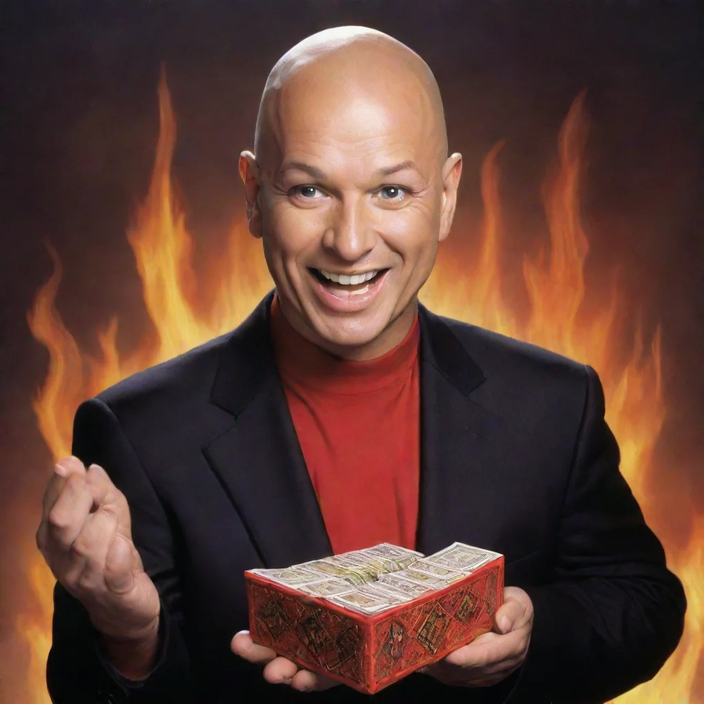 ai amazing howie mandel as an infernal from dungeons and dragons holding a deal or no deal case awesome portrait 2