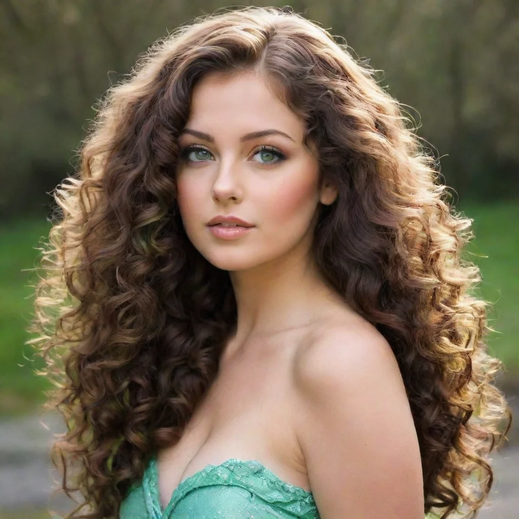 ai amazing i have longcurly brown hair that falls in loose waves down to my waistmy eyes are a brightvibrant green that spa