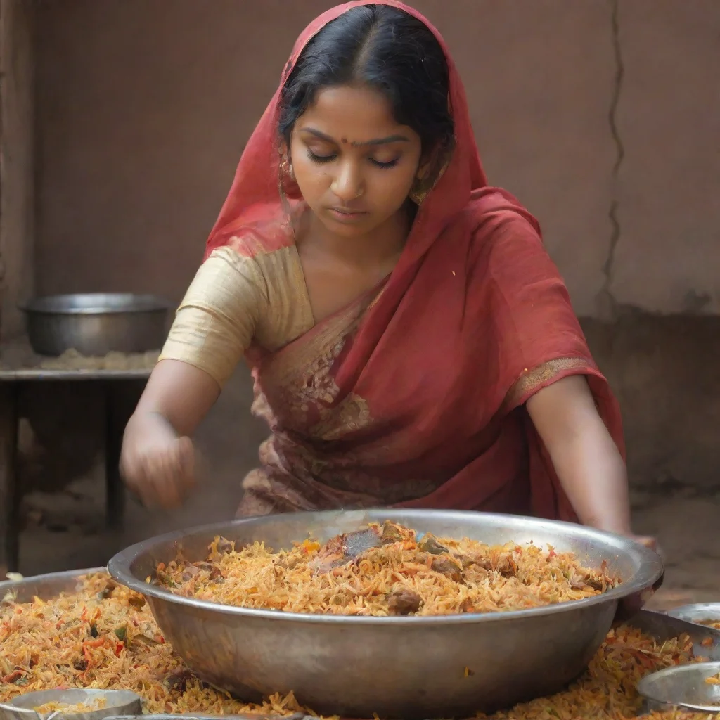 ai amazing indian women briyani making in old styleawesome portrait 2 wide