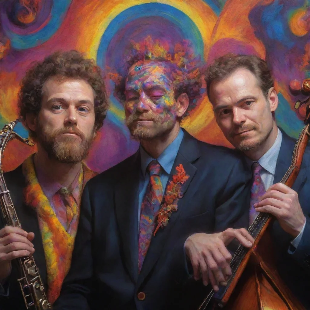 amazing jazz trio psychedlic awesome portrait 2 wide