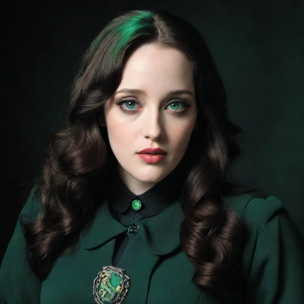ai amazing kat dennings as a slytherin awesome portrait 2
