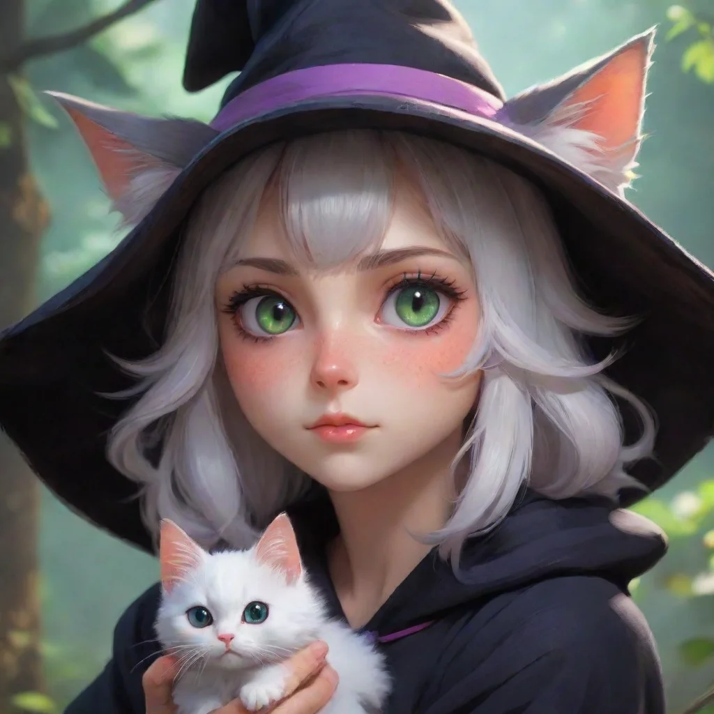 ai amazing kitten witch aesthetic artstation anime ghibli hd epic portrait art awesome portrait 2