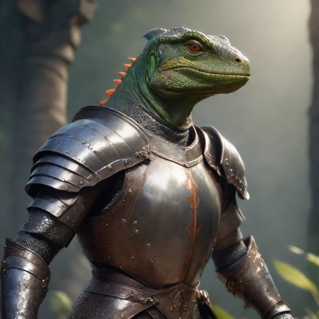 ai amazing knight cinematic bipedal lizard in armor confident engaging wow artstation art 3 awesome portrait 2