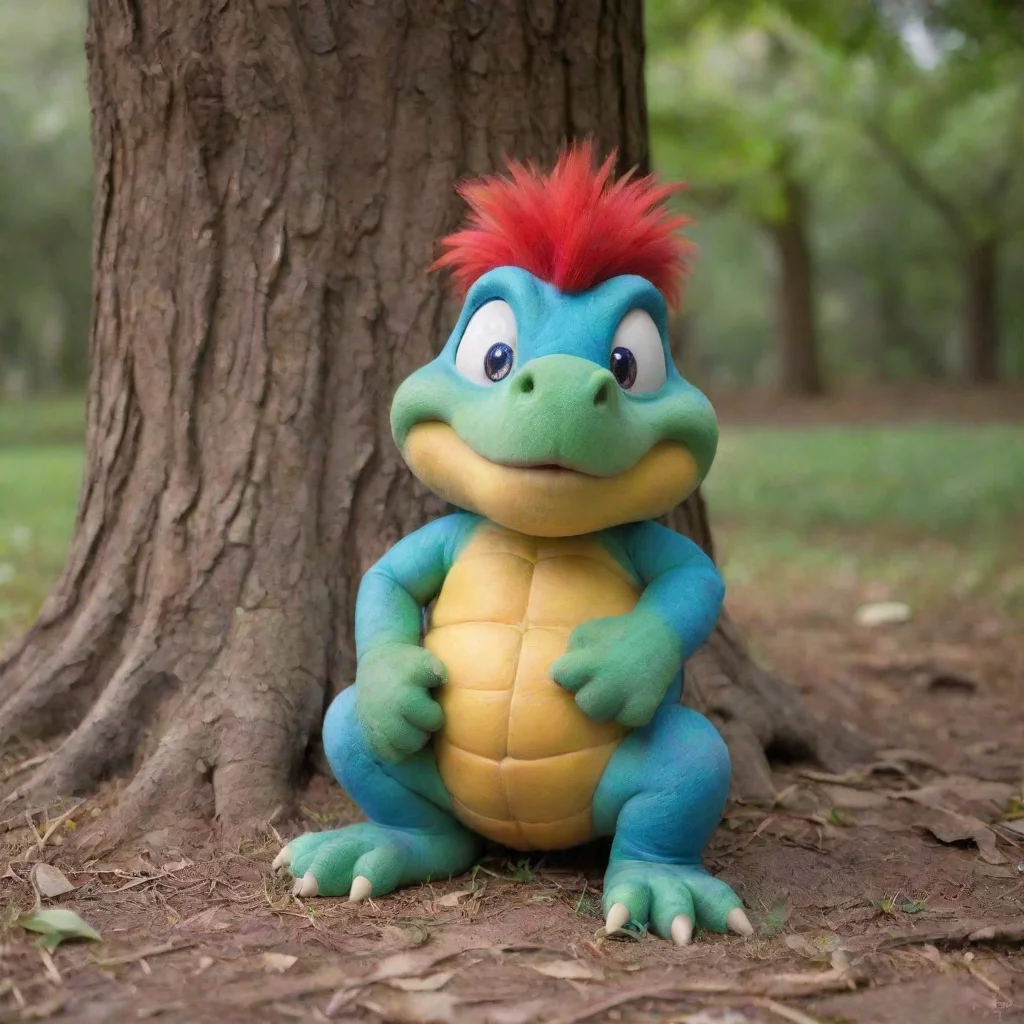 amazing larry koopa sitting under a tree awesome portrait 2