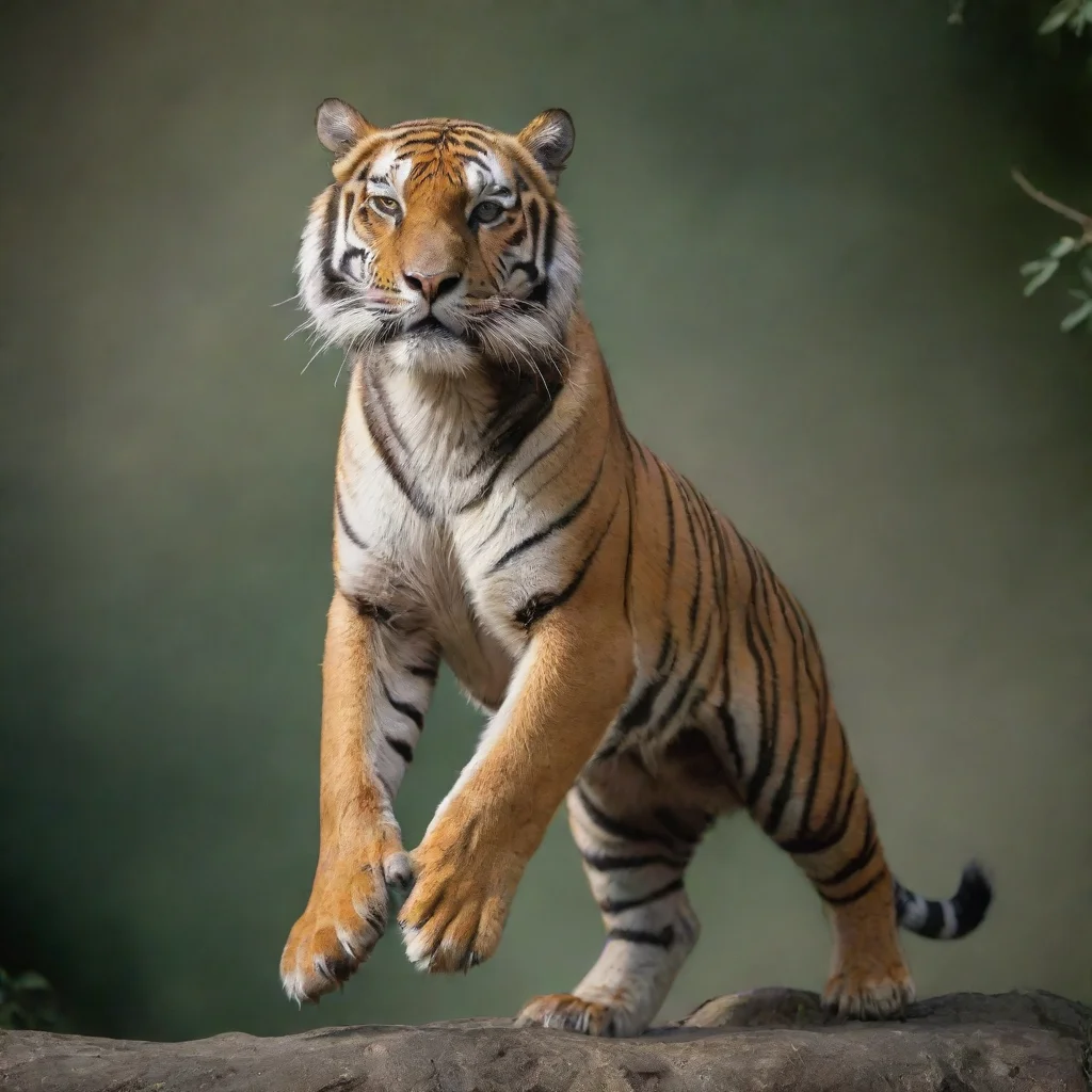 ai amazing leaping tiger awesome portrait 2