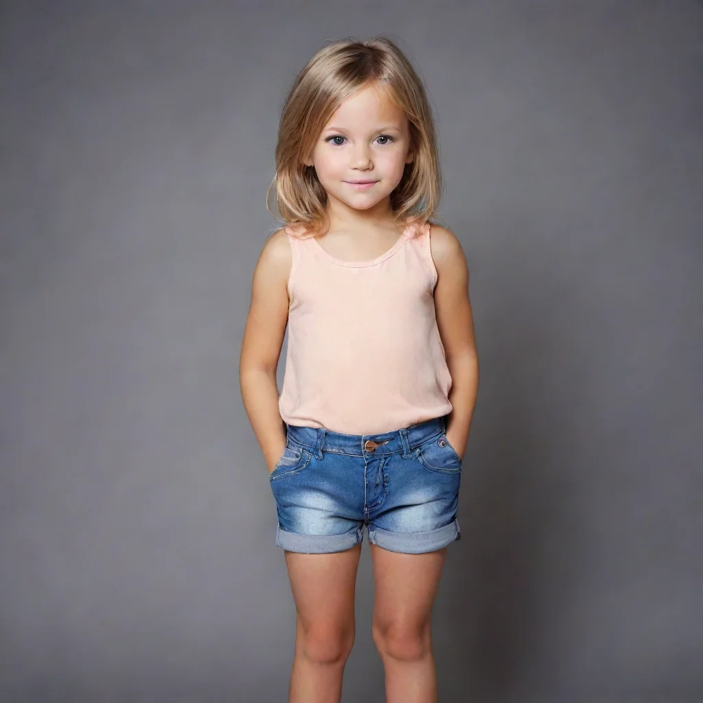 ai amazing little girl in shorts awesome portrait 2 tall