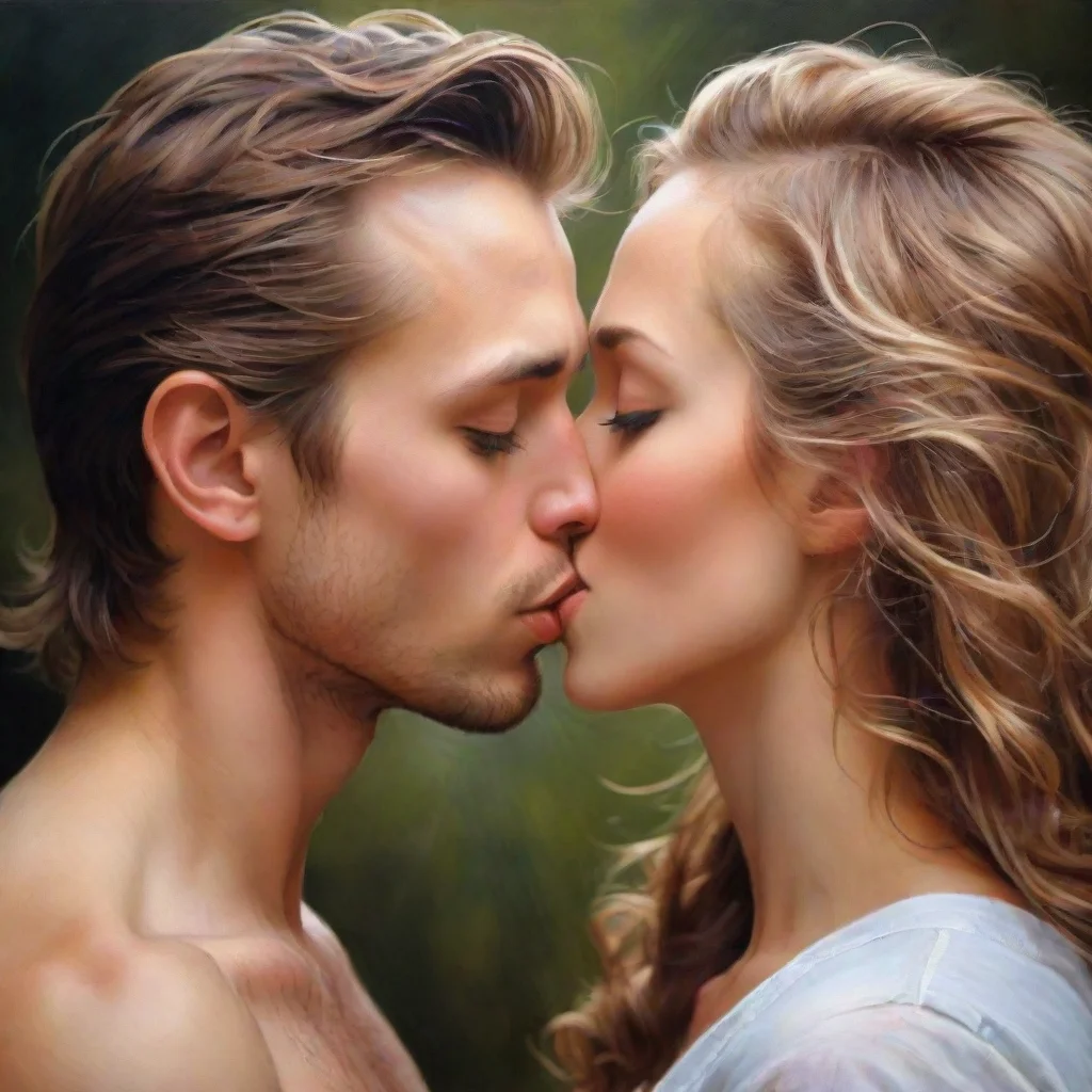 ai amazing lovers kissing realistic romanticawesome portrait 2