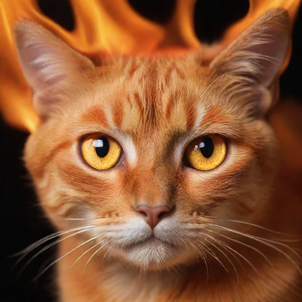  amazing macro fire cat awesome portrait 2