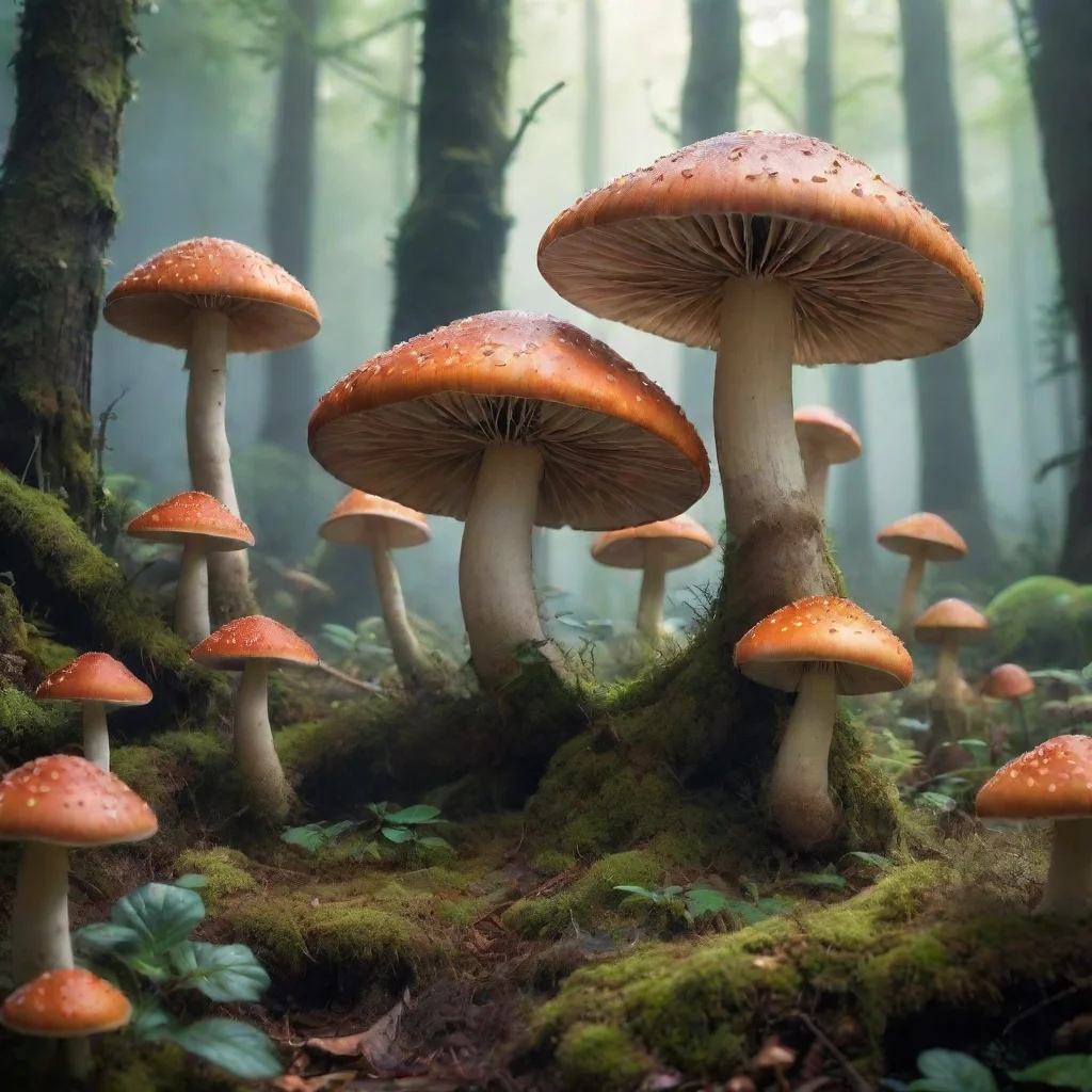 ai amazing magical mushroom forest awesome portrait 2 wide