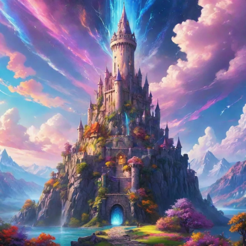  amazing magical world with a tower hd aesthetic omg colorful awesome portrait 2 wide