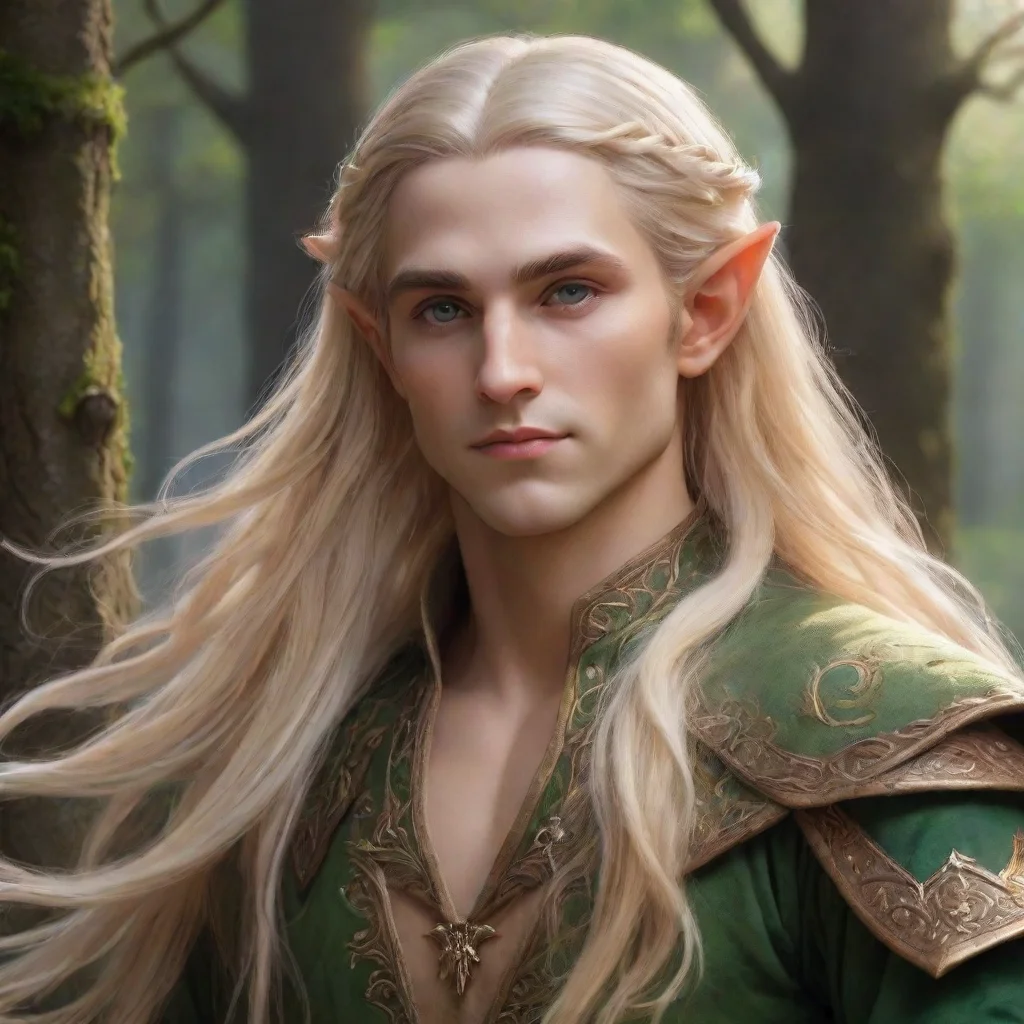 ai amazing majestic male elf with long blonde hair majesticmaleelflong blonde hairregaldetailedhigh definitionrealisticfant