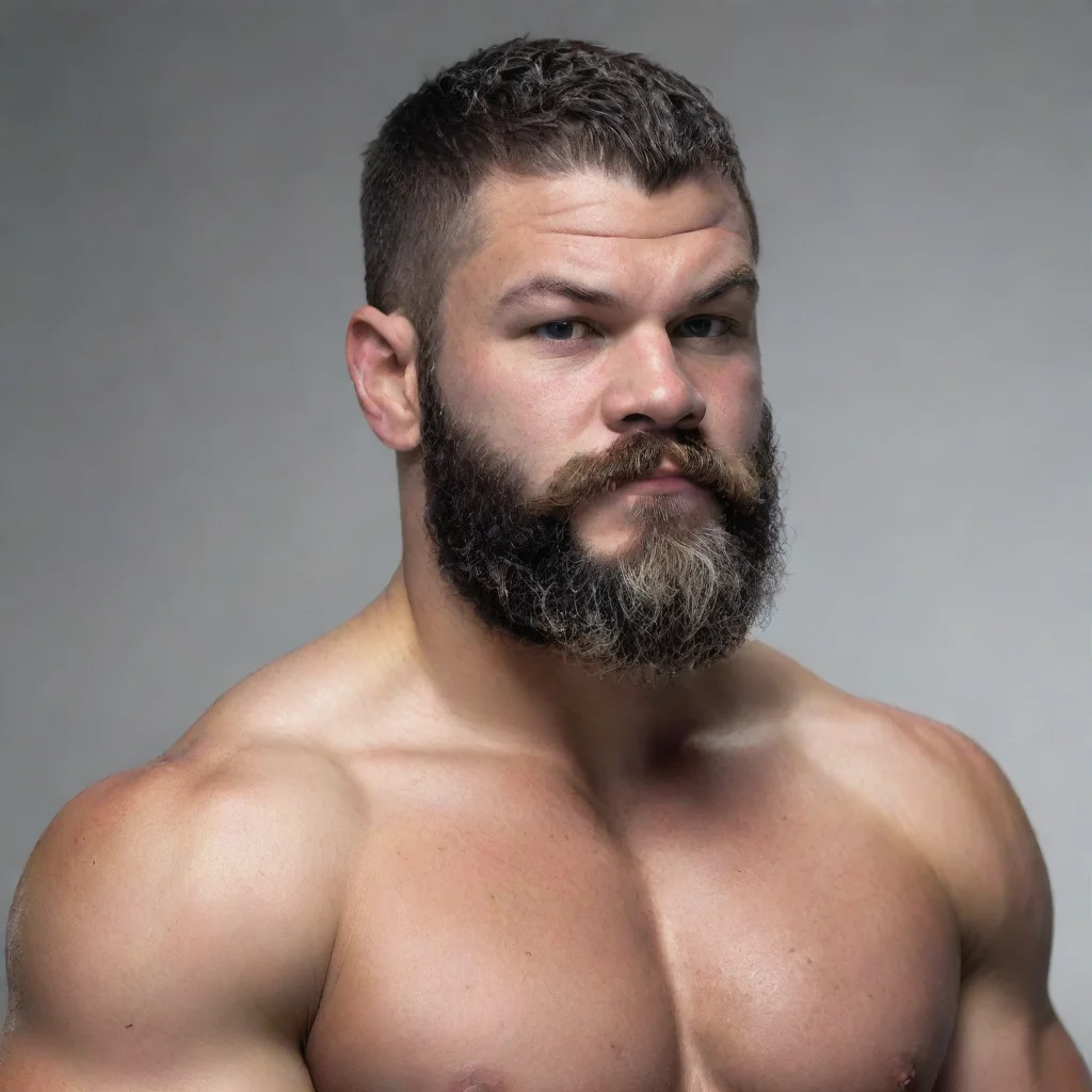  amazing make a white american wrestler with a black low tapered fade with a faded beard and a lighheavyweight awesome po