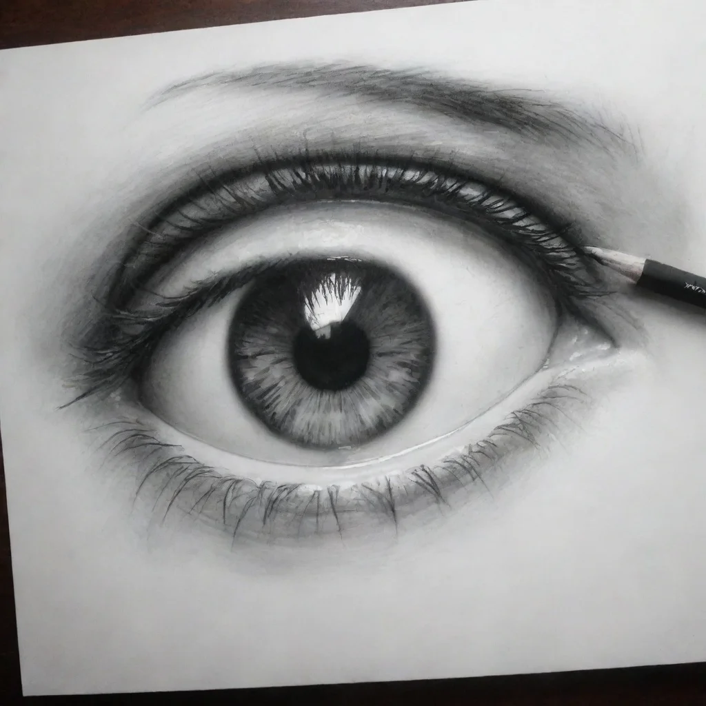 ai amazing make me a eye using charcoal pencil with a signature name thirdy awesome portrait 2