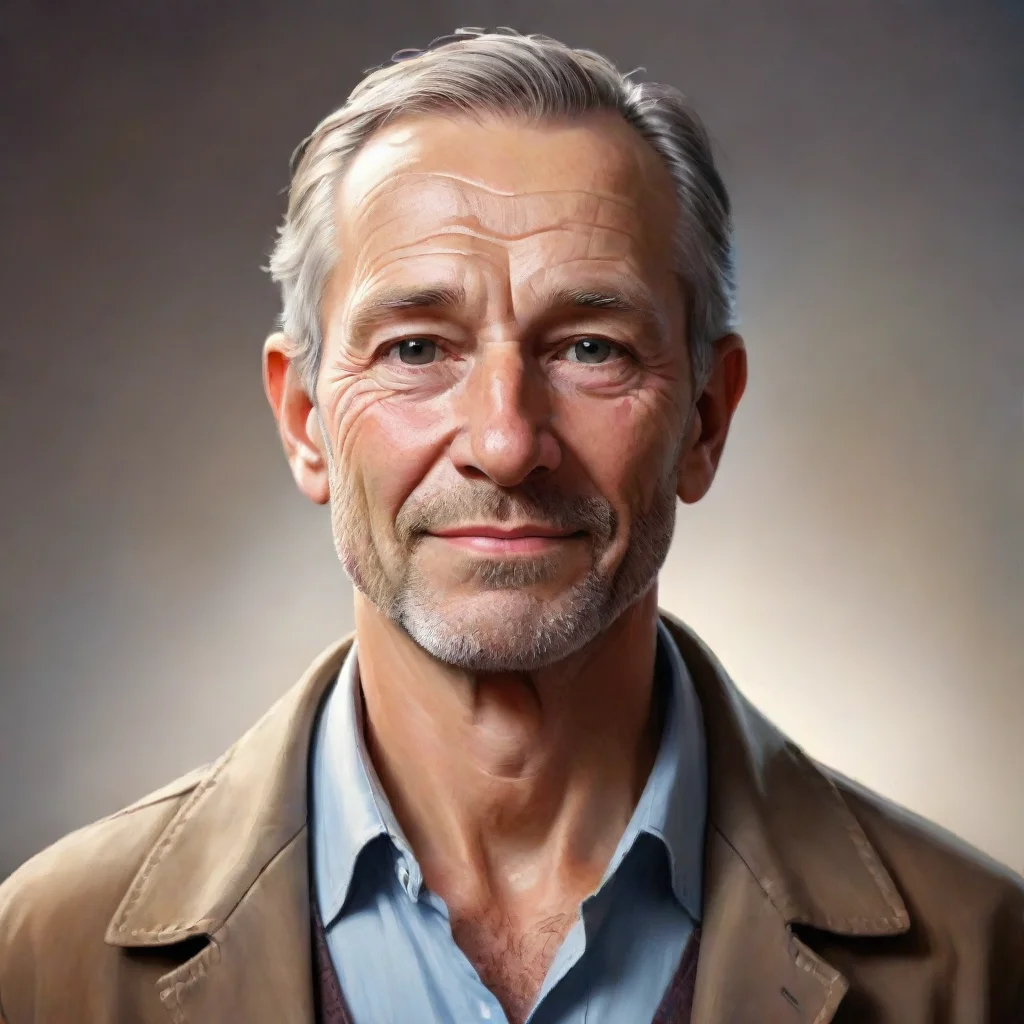 ai amazing man character portrait kind hearted 