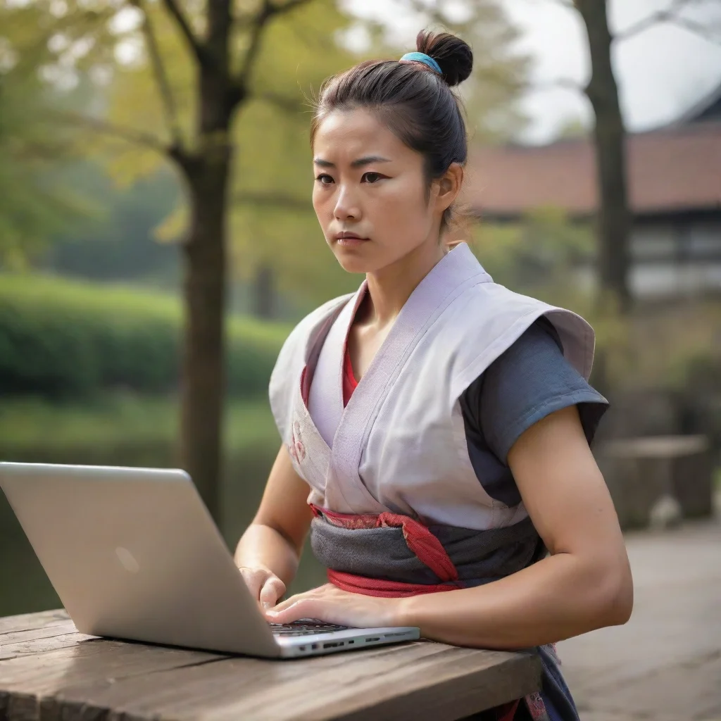 ai amazing marathon runner on laptop samurai lovely picturesque awesome portrait 2