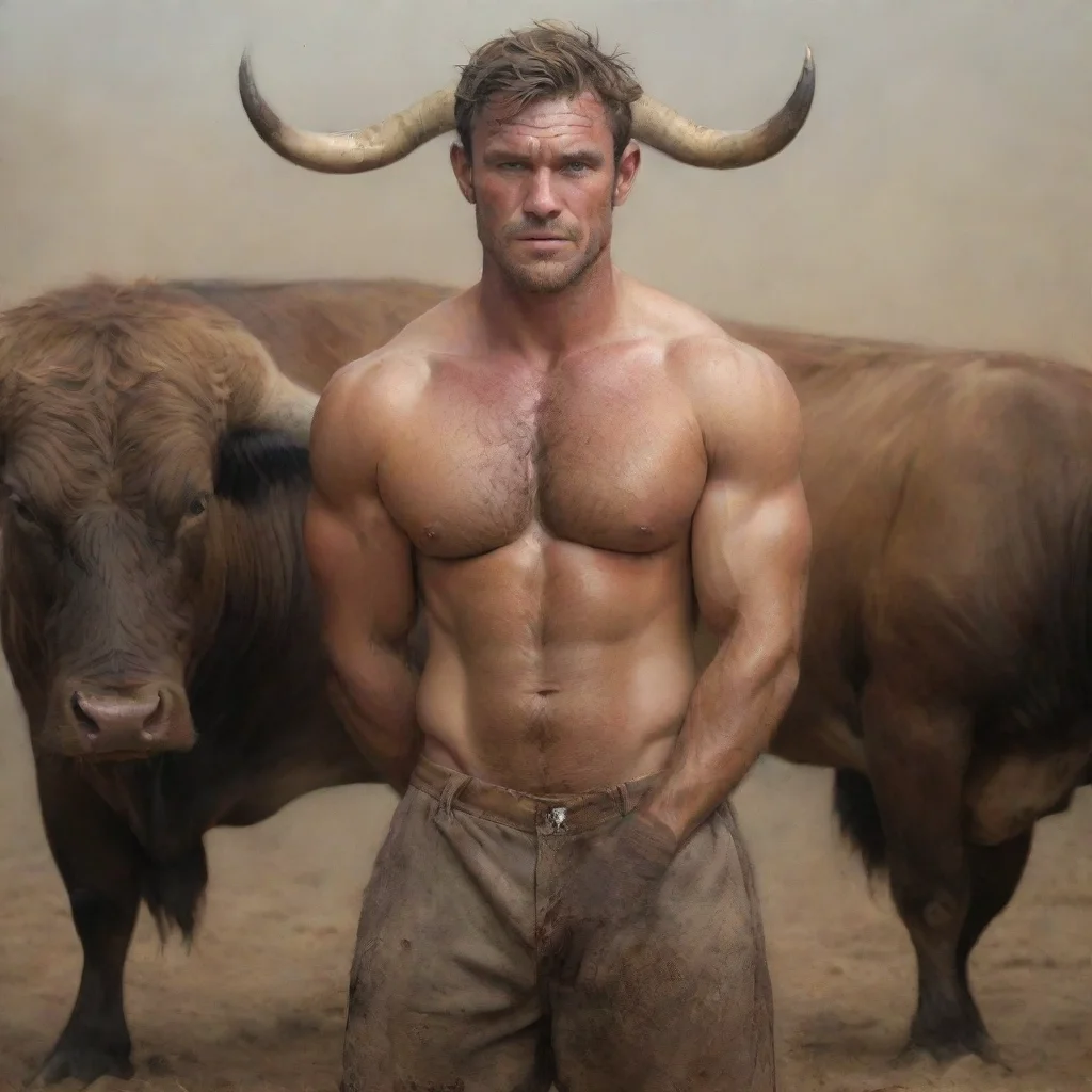 ai amazing mixture of bull and man awesome portrait 2