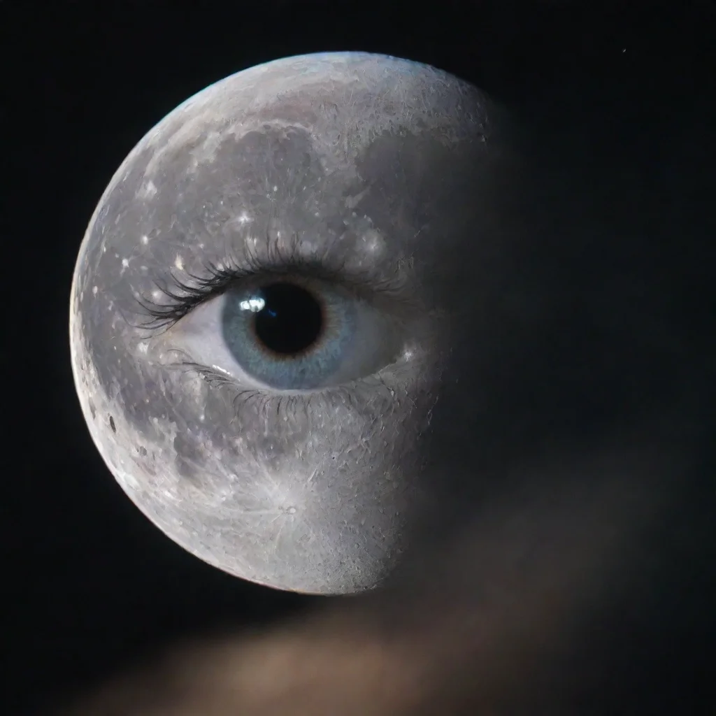 ai amazing moon with eye awesome portrait 2