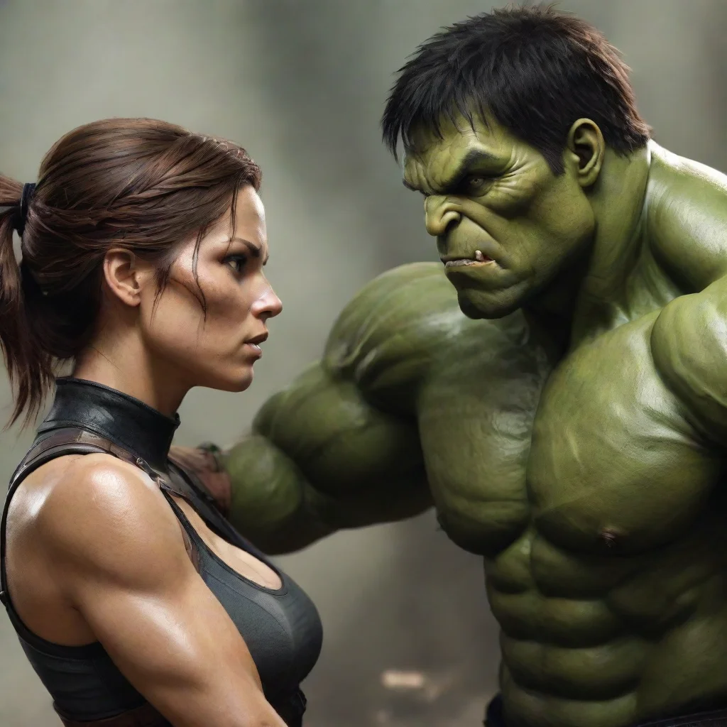  amazing mortal kombat fight between lara croft and hulk awesome portrait 2