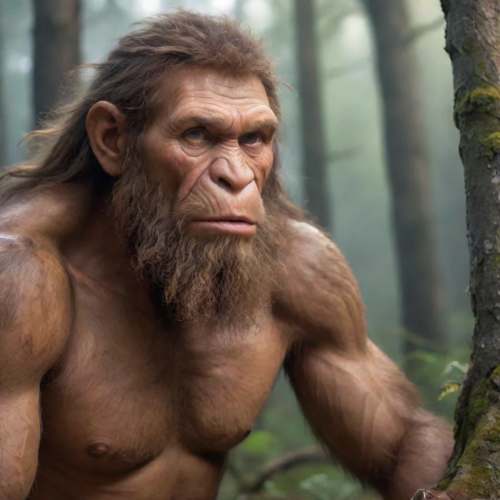 amazing neandertal mammot forest hunting awesome portrait 2