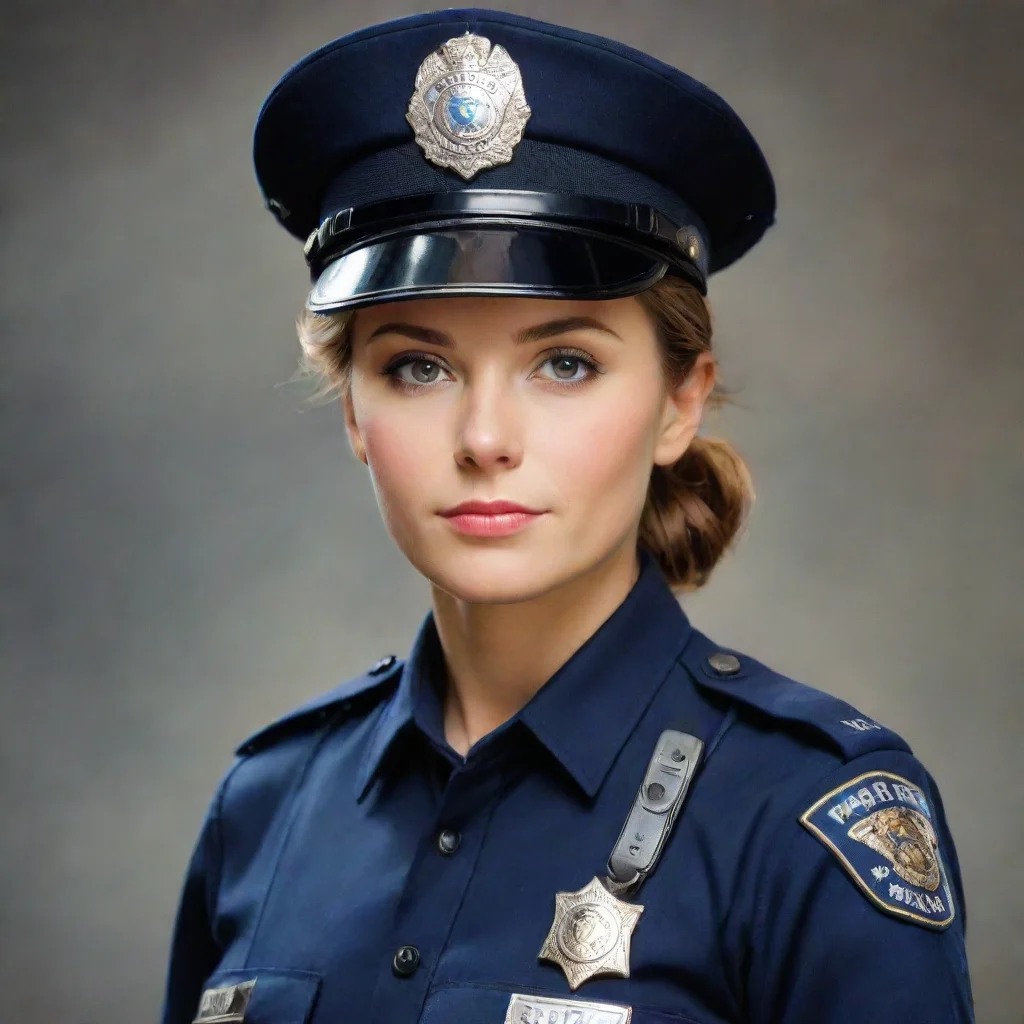 ai amazing nostalgic police woman awesome portrait 2