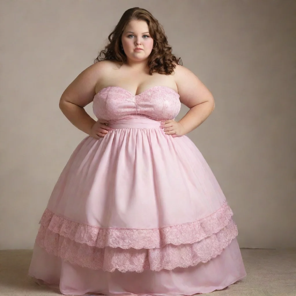 ai amazing obese girl in dress awesome portrait 2