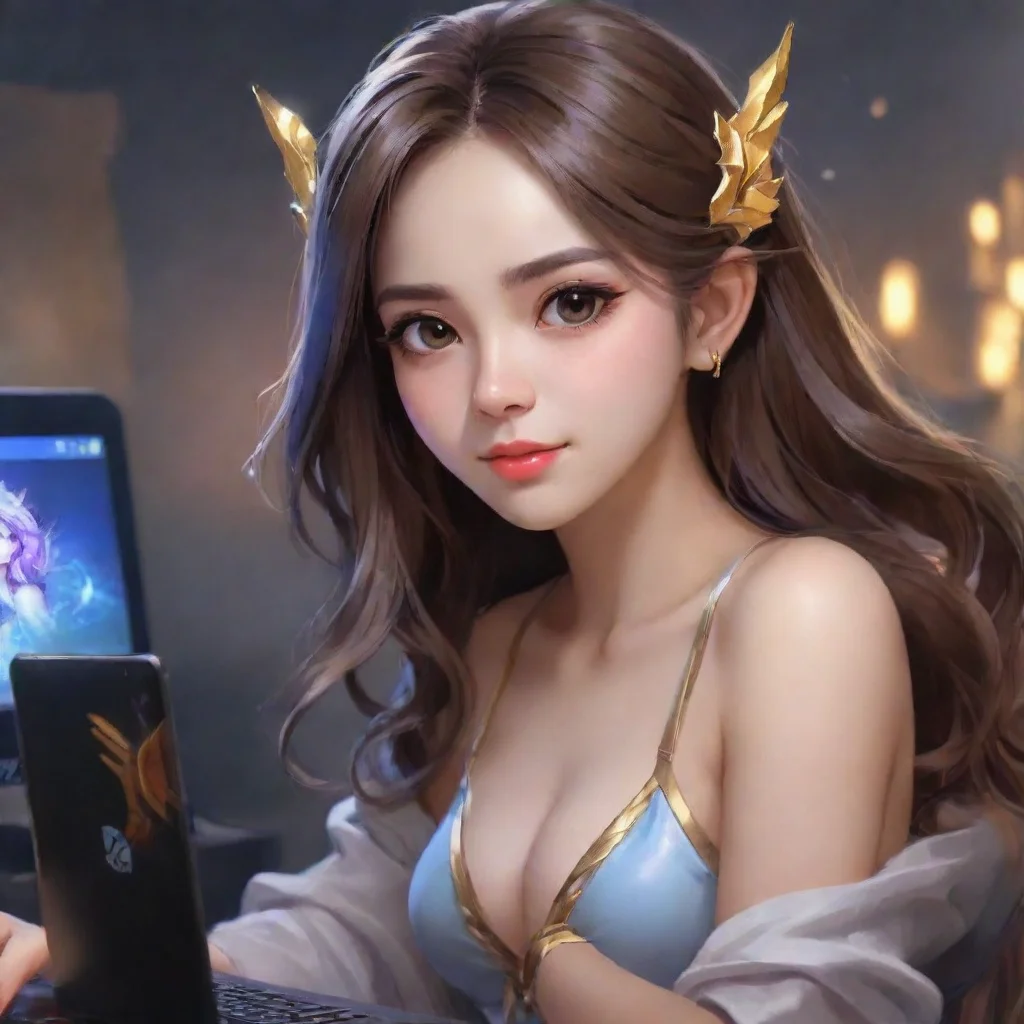 ai amazing oddete mobile legends playing with her pc awesome portrait 2