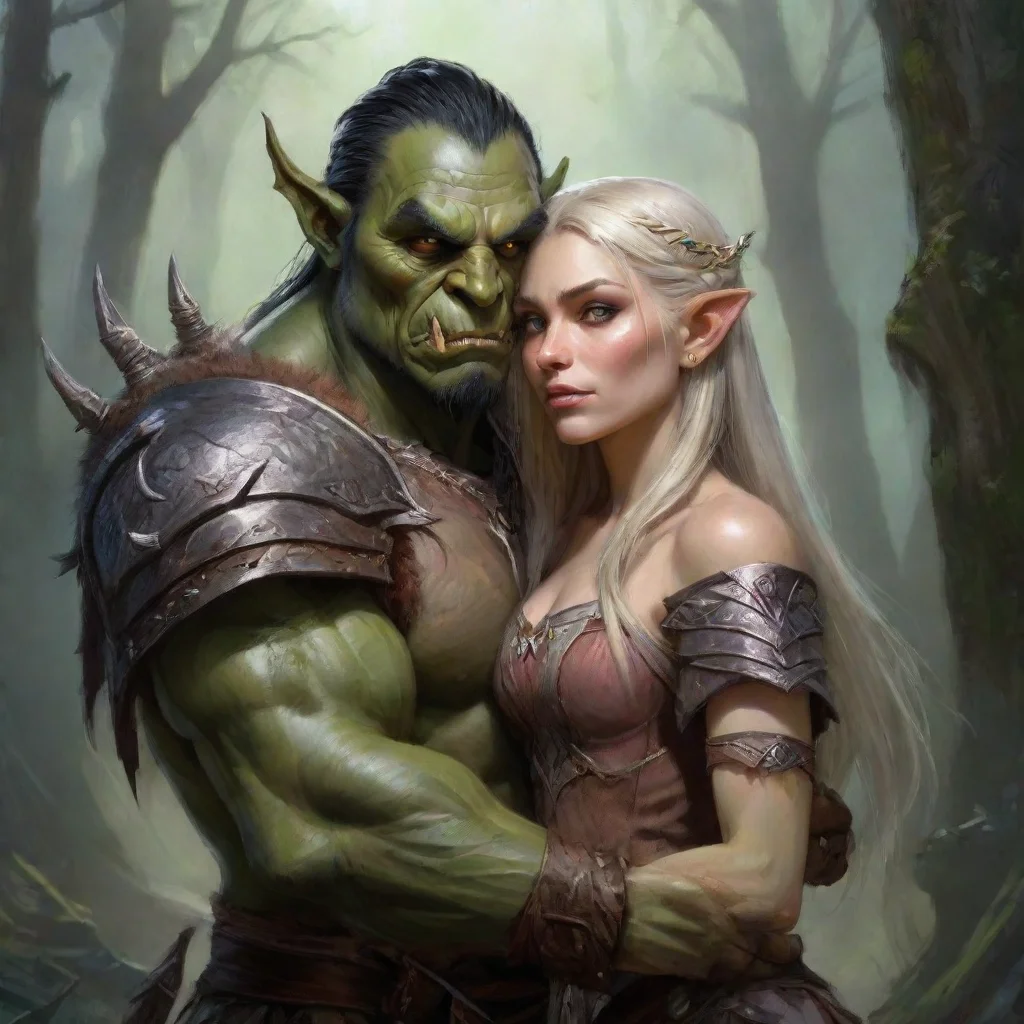  amazing orc carries elven princess awesome portrait 2