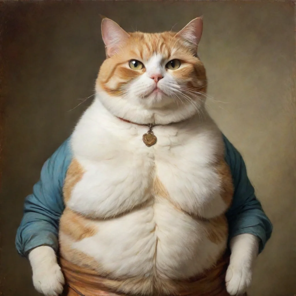 ai amazing over weight anthropomorphic cat awesome portrait 2