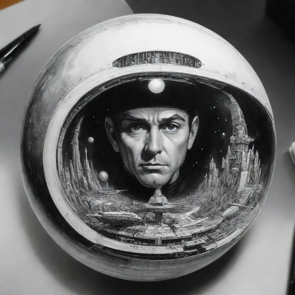 ai amazing perry rhodan spherical spaceship ink awesome portrait 2