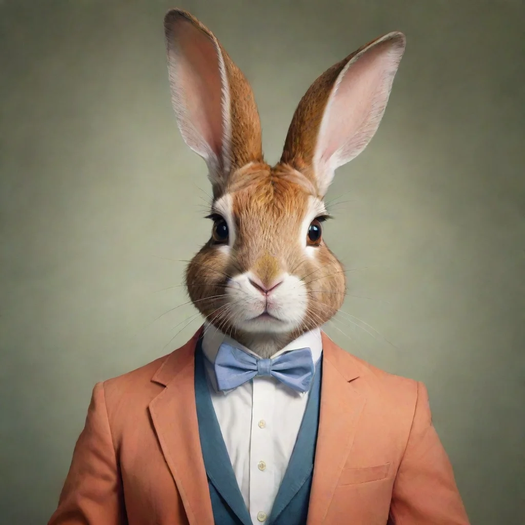 ai amazing person sized anthro rabbits awesome portrait 2