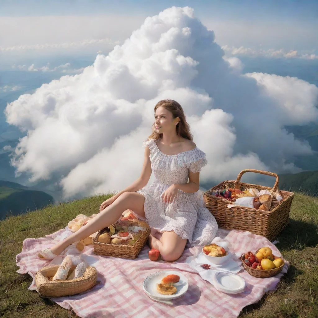 ai amazing picnic on a cloud awesome portrait 2