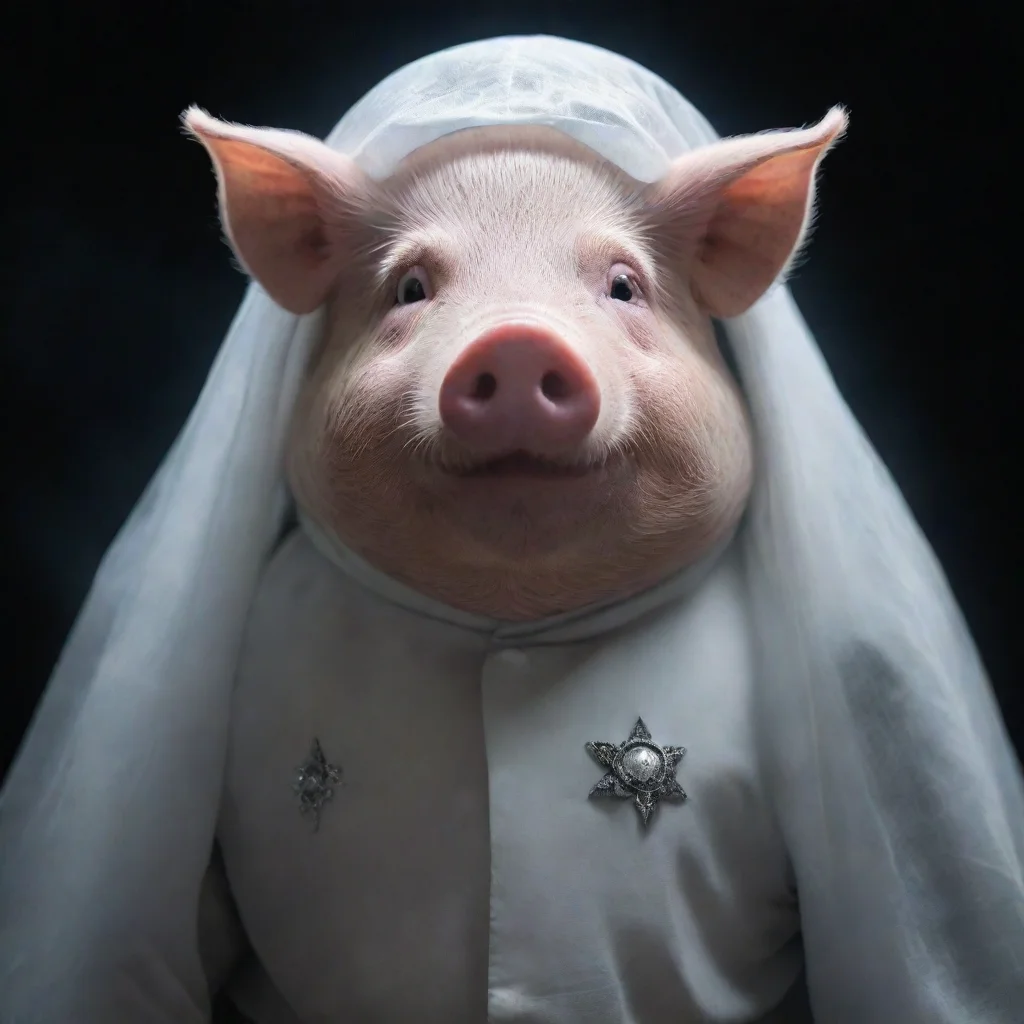 ai amazing pig as a force ghost awesome portrait 2